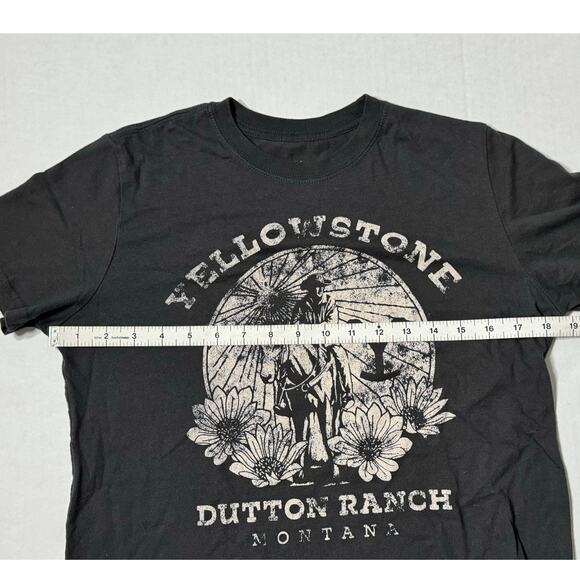 Yellowstone Dutton Ranch Montana Graphic Tee XS Soft Black T Shirt T-Shirt Merch - Picture 5 of 6